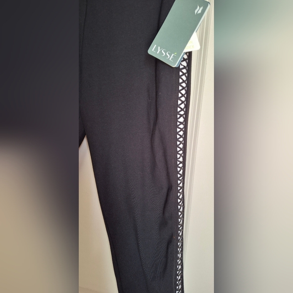 Lyseé NWT strech pants med with white line hi-waist yoga longwear run walk hike - Picture 6 of 9
